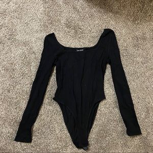 Black long sleeve body suit